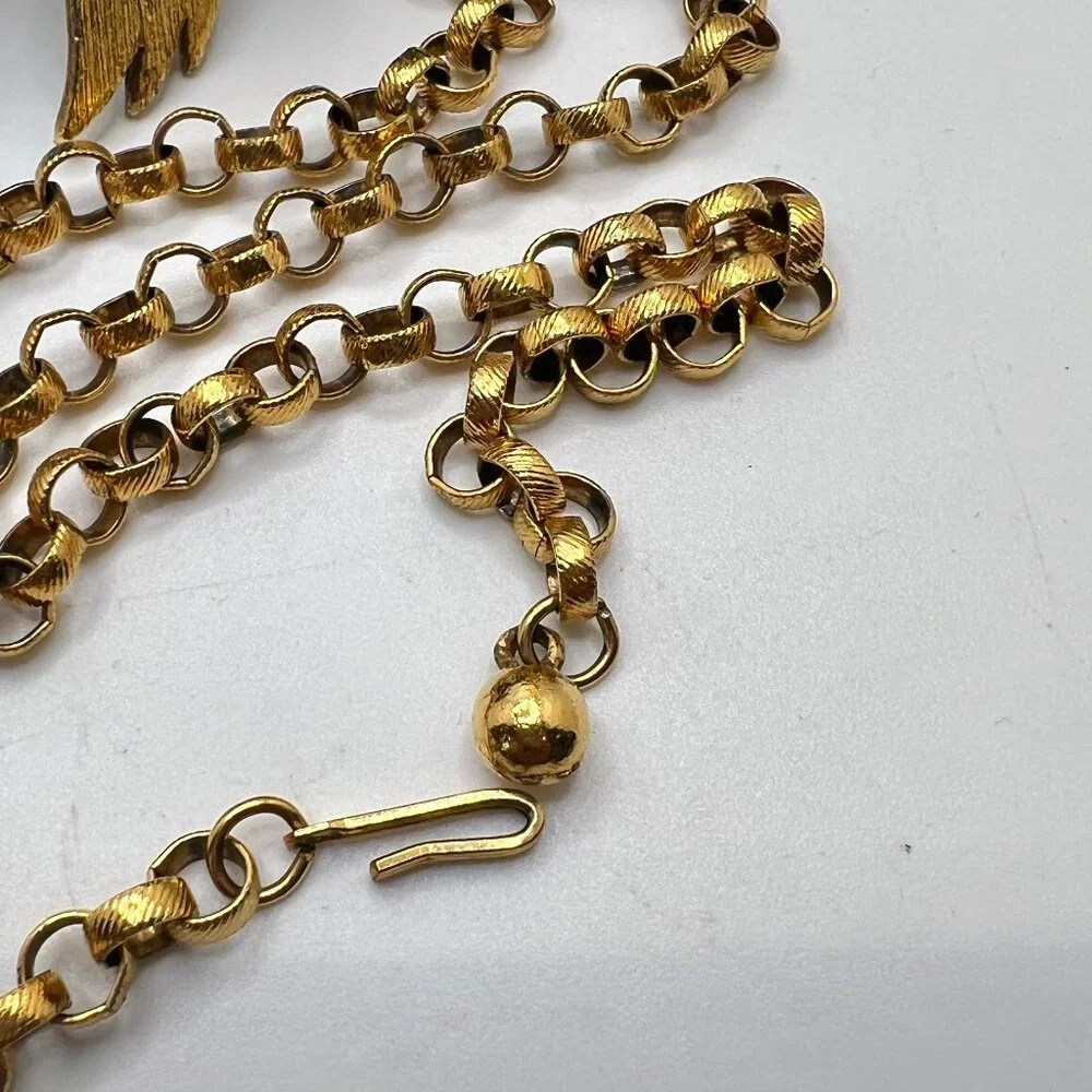 Two Tone Articulated Large Fish Necklace - Picture 5 of 6